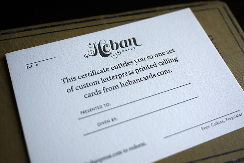 Hoban Cards Gift Certificates