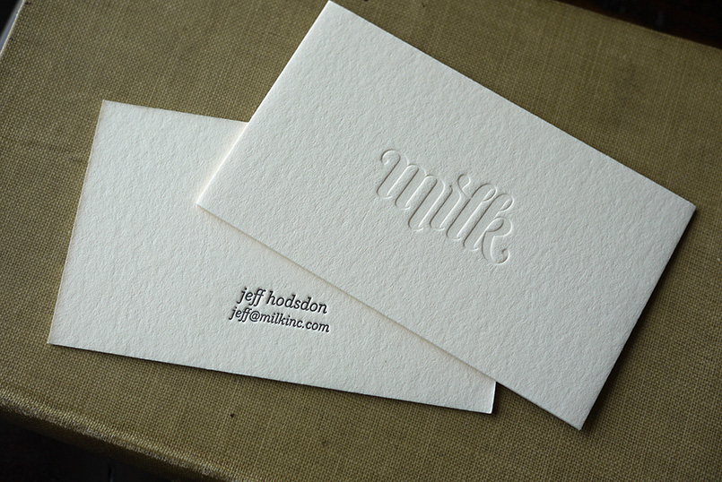 Letterpress Cards for Milk